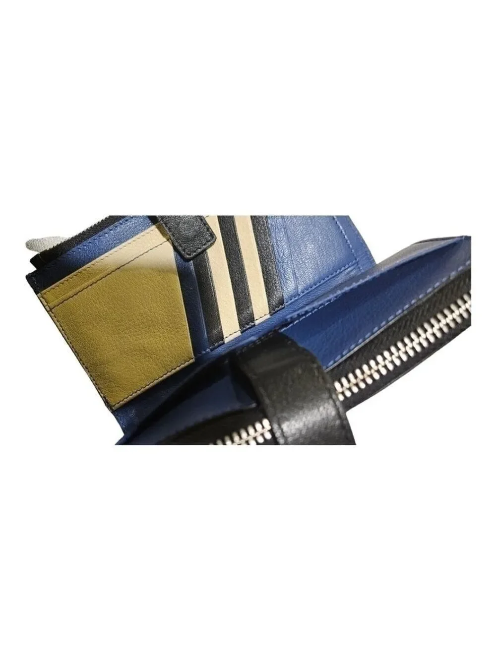 THACKER Multi-use Color block Alexis double zip Wristlet Wallet NWOT